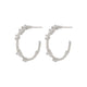 Thumbnail of Whispered Dreams Lab-Grown Diamond Hoop Earrings - 14k White Gold