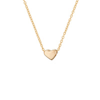 Thumbnail of Front view of the You Are My Heart Necklace in 14k gold, featuring a simple heart-shaped pendant.