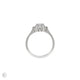 Top-down view of the You, Me & Magic Round Cut Three Stone Engagement Ring in 14k white gold, highlighting the three round cut diamonds.
