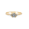 Thumbnail of Front view of the You, Me & Magic Grey Diamond Engagement Ring in 14k solid gold with a twig band, featuring a 0.5ct central grey diamond.