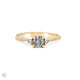 Front view of the You, Me & Magic Grey Diamond Engagement Ring in 14k solid gold with a twig band, featuring a 0.5ct central grey diamond.