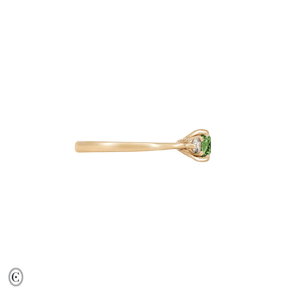 Alternative view of You, Me & Magic - Green Sapphire Engagement Ring 14k Gold