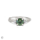 You, Me & Magic - Green Sapphire Engagement Ring 14k White Gold
