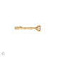 Side profile of the You, Me & Magic Round Cut Three Stone Engagement Ring in 14k solid gold, showcasing the intricate twig band and three-stone setting.