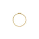 Top-down view of the You Are My Heart Ring in 14k solid gold.
