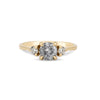 Thumbnail of You, Me & Magic 1ct Grey Diamond Engagement Ring - 14k Gold Twig Band