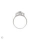 Top-down view of the You, Me & Magic Grey Diamond Engagement Ring in 14k white gold, highlighting the three-stone grey diamond arrangement.