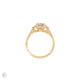 Top-down view of the You, Me & Magic Grey Diamond Engagement Ring in 14k solid gold, with a textured twig band.