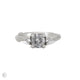 Front view of the You, Me & Magic Grey Diamond Engagement Ring in 14k white gold with a textured twig band, featuring a large central grey diamond flanked by two smaller diamonds.