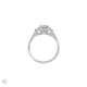 Top-down view of the You, Me & Magic Grey Diamond Engagement Ring in 14k white gold, with a textured twig band.