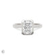 Thumbnail of Yours & Mine - Bezel Set Heart Gallery Radiant Diamond Engagement Ring in 14k White Gold