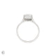 Yours & Mine - Bezel Set Heart Gallery Radiant Diamond Engagement Ring in 14k White Gold