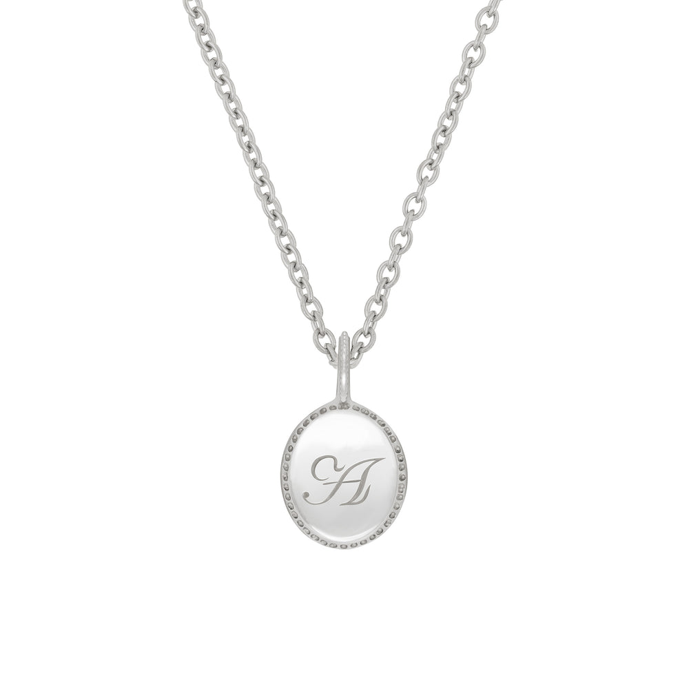 Always Remember Hand Engraved Necklace - 14k White Gold