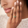 Thumbnail of Love is All 0.5ct Emerald Engagement Ring - 14k Gold Twig Band