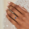 Thumbnail of Love is All 0.5ct Blue Sapphire Engagement Ring - 14k White Gold Polished Band