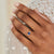 Love is All 0.5ct Blue Sapphire Engagement Ring - 14k White Gold Polished Band