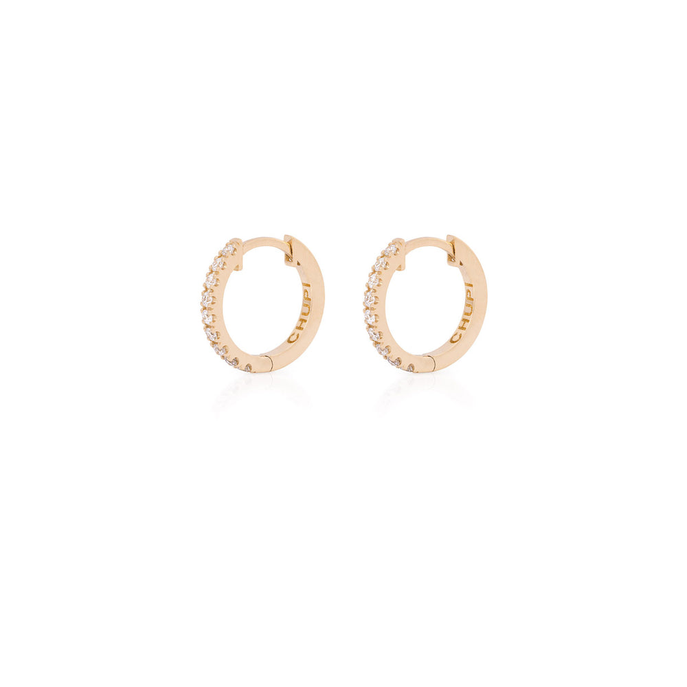 Today Classic Diamond Eternity Huggies - 14k Gold Earrings - Pair