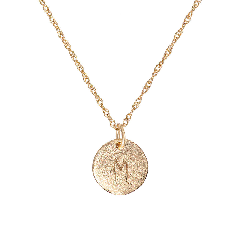 Solid Gold Monogram Initial Necklace