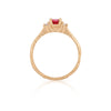Love is All 0.5ct Ruby and Classic Engagement Ring - 14k Gold Polished Band