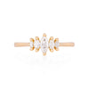 Warrior - 14k Gold Polished Band Marquise Lab-Grown Diamond Ring
