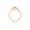 Love is All 0.5ct Primrose Yellow Sapphire Engagement Ring - 14k Gold Twig Band