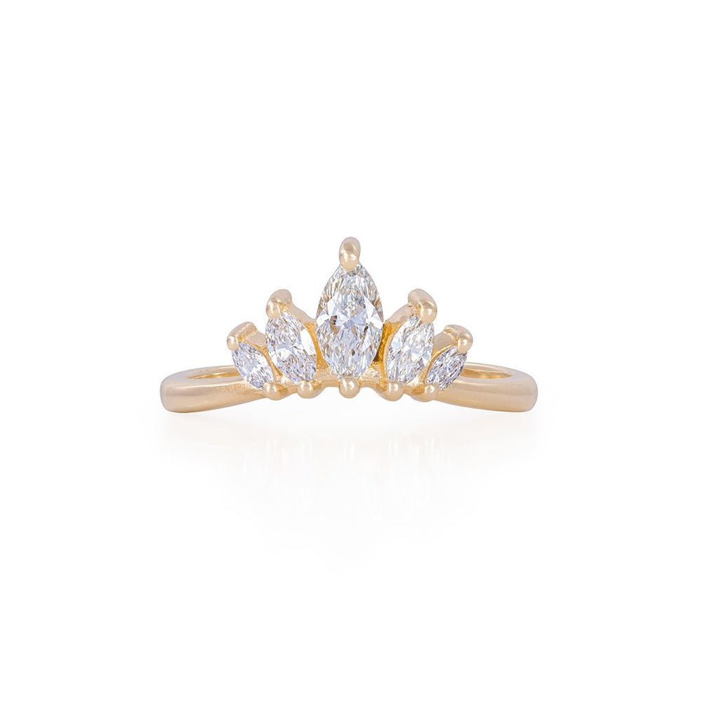 Crown of Hope - 14k Polished Gold Marquise Lab-Grown Diamond Ring