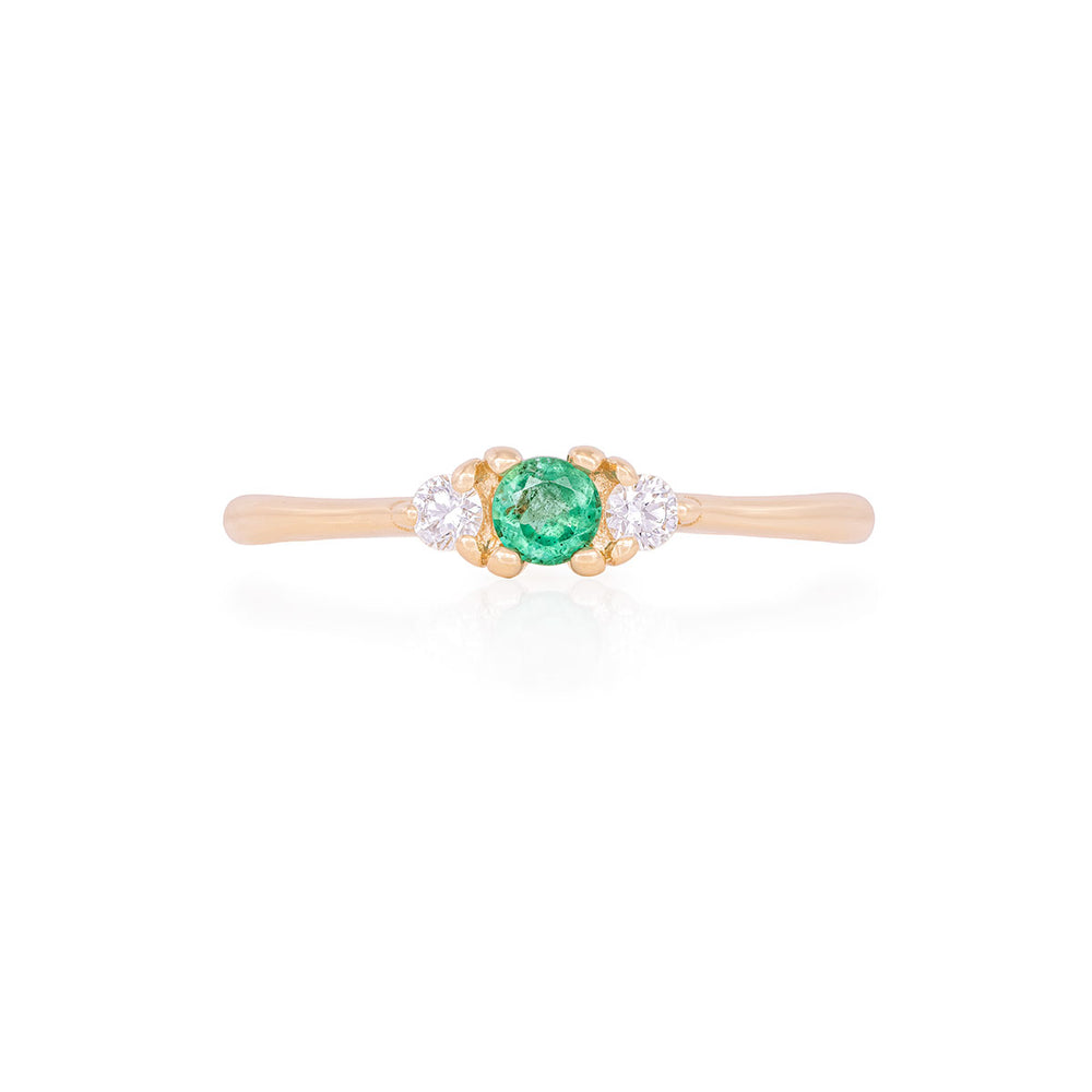 Dreamers of Dreams - 14k Polished Gold Emerald Ring