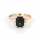 Thumbnail of Hero Ring 1.8ct Green Tourmaline & Diamond Ring - 14k Polished Gold