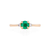 Love is All 0.5ct Emerald Engagement Ring - 14k Gold Polished Band
