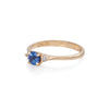 Love is All 0.5ct Blue Sapphire Engagement Ring - 14k Gold Polished Band