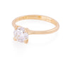 Sparkle 1ct Lab-Grown Diamond Engagement Ring - 14k Gold Polished Band