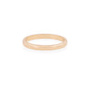 Classic Domed Edge Wedding Ring - 14k Polished Gold (Thin Band)