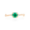 Thumbnail of Love is All 0.5ct Emerald Engagement Ring - 14k Gold Twig Band