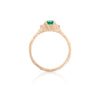 Thumbnail of Love is All 0.5ct Emerald Engagement Ring - 14k Gold Twig Band