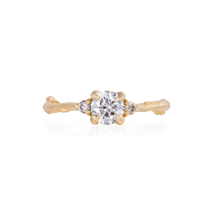 Love is All 0.5ct Diamond Engagement Ring - 14k Gold Twig Band