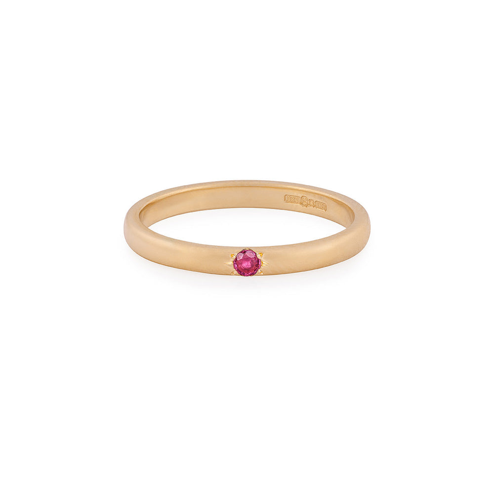 Tomorrow One Ruby Promise Ring - 14k Gold