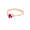 Thumbnail of Love is All 0.5ct Pink Sapphire Engagement Ring - 14k Gold Twig Band