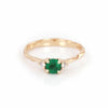 Thumbnail of Love is All 0.5ct Emerald Engagement Ring - 14k Gold Twig Band - Video cover