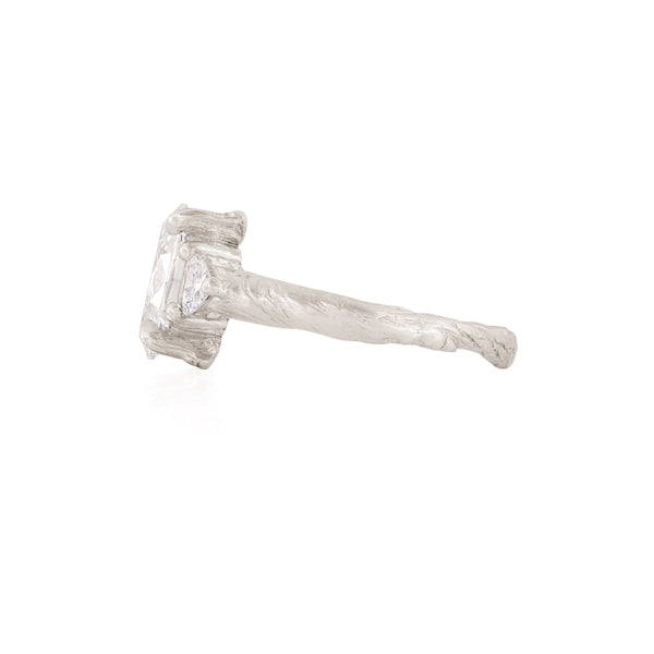 Alternative view of One in a Trillion 2.4ct Lab-Grown Oval Diamond Engagement Ring - 14k White Gold Twig Band