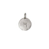 Thumbnail of Chupi - Initial Letter Necklace - Tiny Disc - Solid White Gold I Am Now Yours