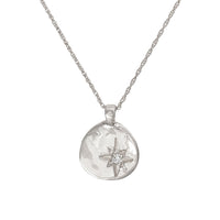 Chupi - North Star Necklace - Solid White Gold and Diamond Pendant