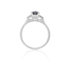 Thumbnail of Dewlight 1ct Blue Sapphire Oval Engagement Ring - 14k White Gold Polished Band