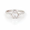 Dewlight 1ct Lab-Grown Diamond Oval Engagement Ring - 14k White Gold Polished Band - Video cover