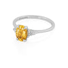 Thumbnail of Dewlight 1ct Primrose Yellow Sapphire Oval Engagement Ring - 14k White Gold Polished Band