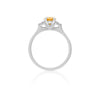 Thumbnail of Dewlight 1ct Primrose Yellow Sapphire Oval Engagement Ring - 14k White Gold Polished Band