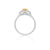 Dewlight 1ct Primrose Yellow Sapphire Oval Engagement Ring - 14k White Gold Polished Band