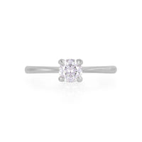 Darling 0.5ct Diamond Engagement Ring - 14k White Gold Polished Band