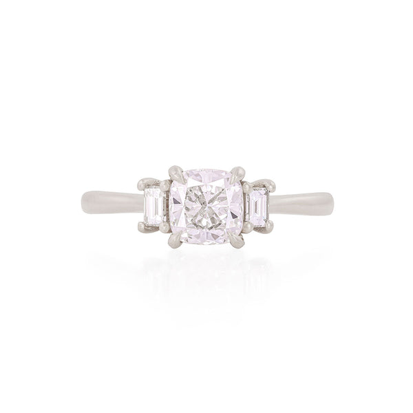 Strong as Time 1.2ct Lab-Grown Diamond Engagement Ring - 14k White Gold Polished Band