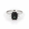 Thumbnail of Hero Ring 1.8ct Green Tourmaline & Diamond Ring - 14k Polished White Gold - Video cover