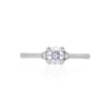 Thumbnail of Love is All 0.5ct Diamond Engagement Ring - 14k White Gold Polished Band